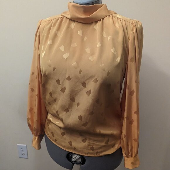 CiaoSport Ltd. Tops - VINTAGE 1980S bright yellow CiaoSport Ltd. blouse - size 12 bow collar